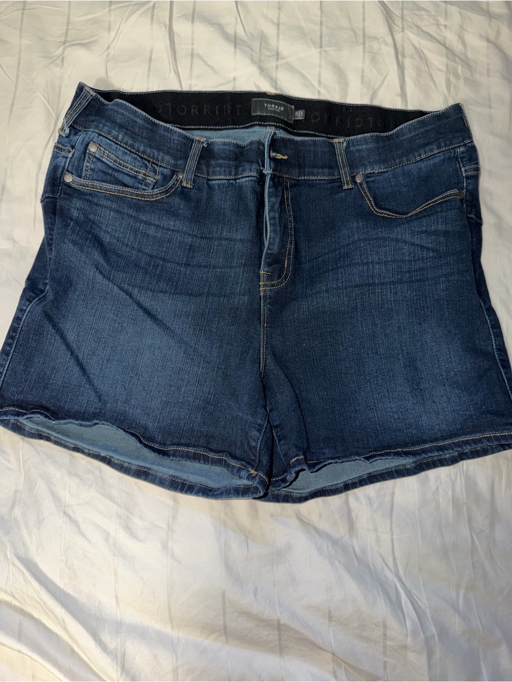 torrid Dark Denim High-Rise Jean Shorts